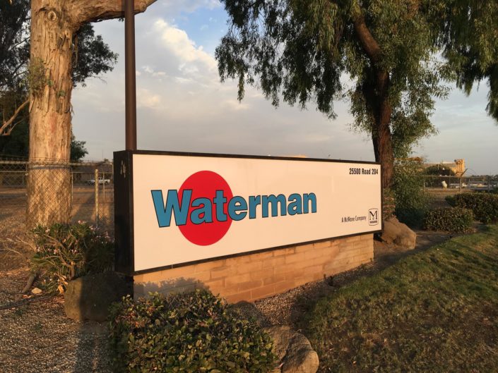 New Monument Sign Waterman Exeter CA